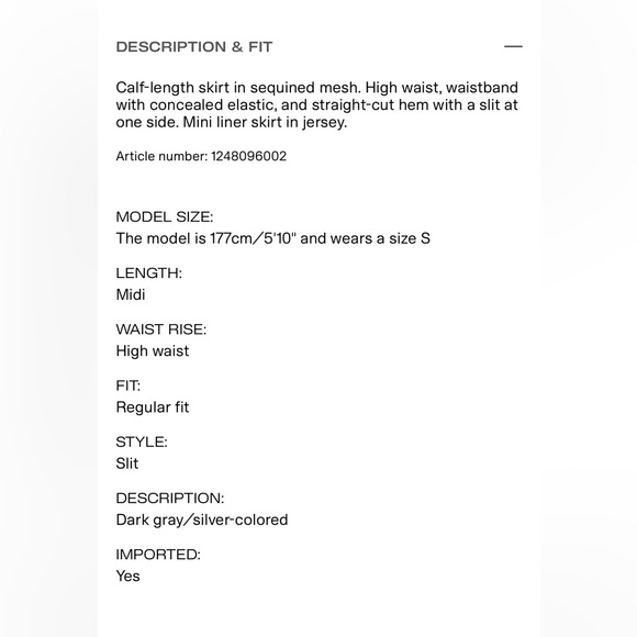 H&M silver/grey sequin skirt - Picture 5 of 11